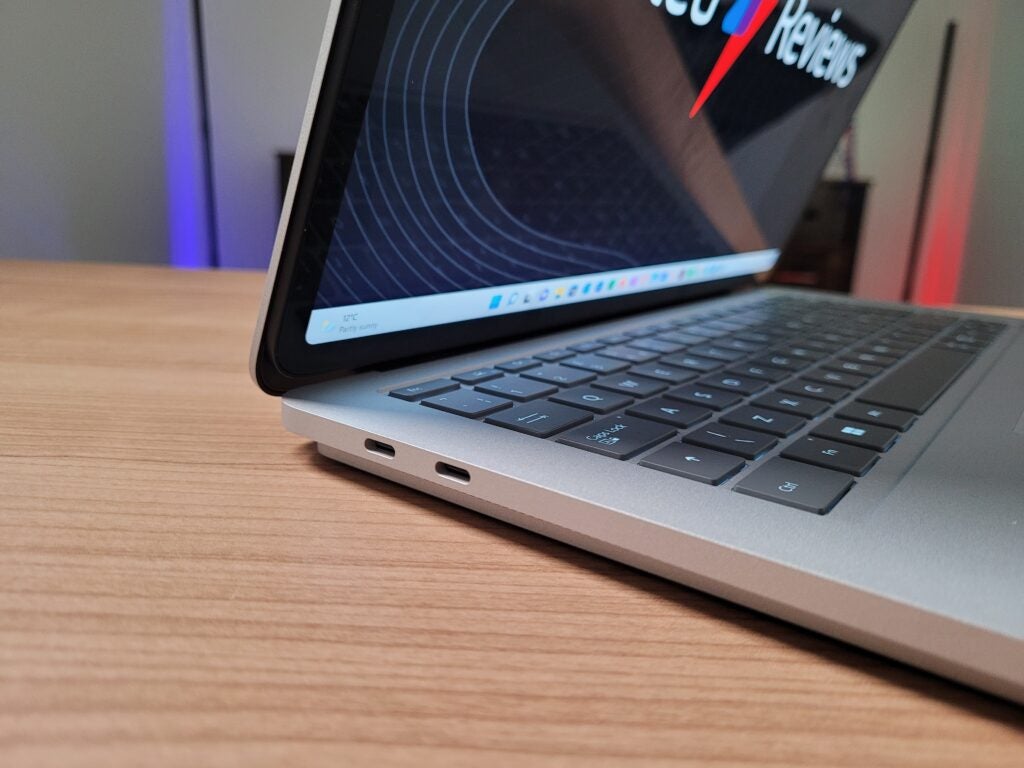 Two USB-C ports on the Microsoft Surface Laptop Studio