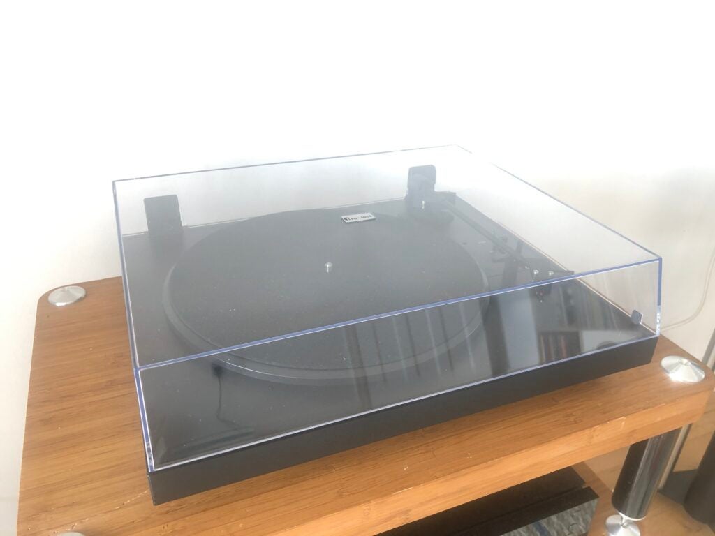Pro-Ject A1 turntable with dust cover