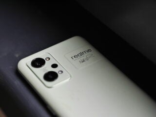 Realme GT 2 smartphone with triple camera setup.
