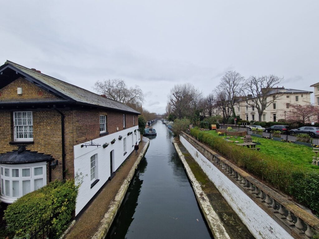 Samsung Galaxy S22 Plus photo of canal in Little Venice, ultrawide sensor
