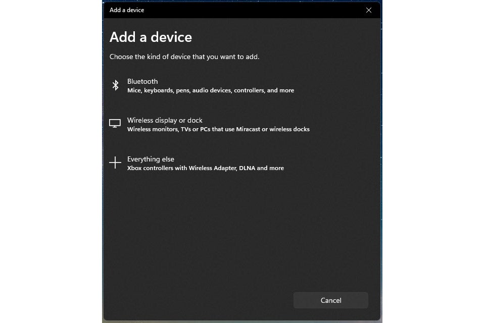 Windows 11 menambahkan perangkat bluetooth