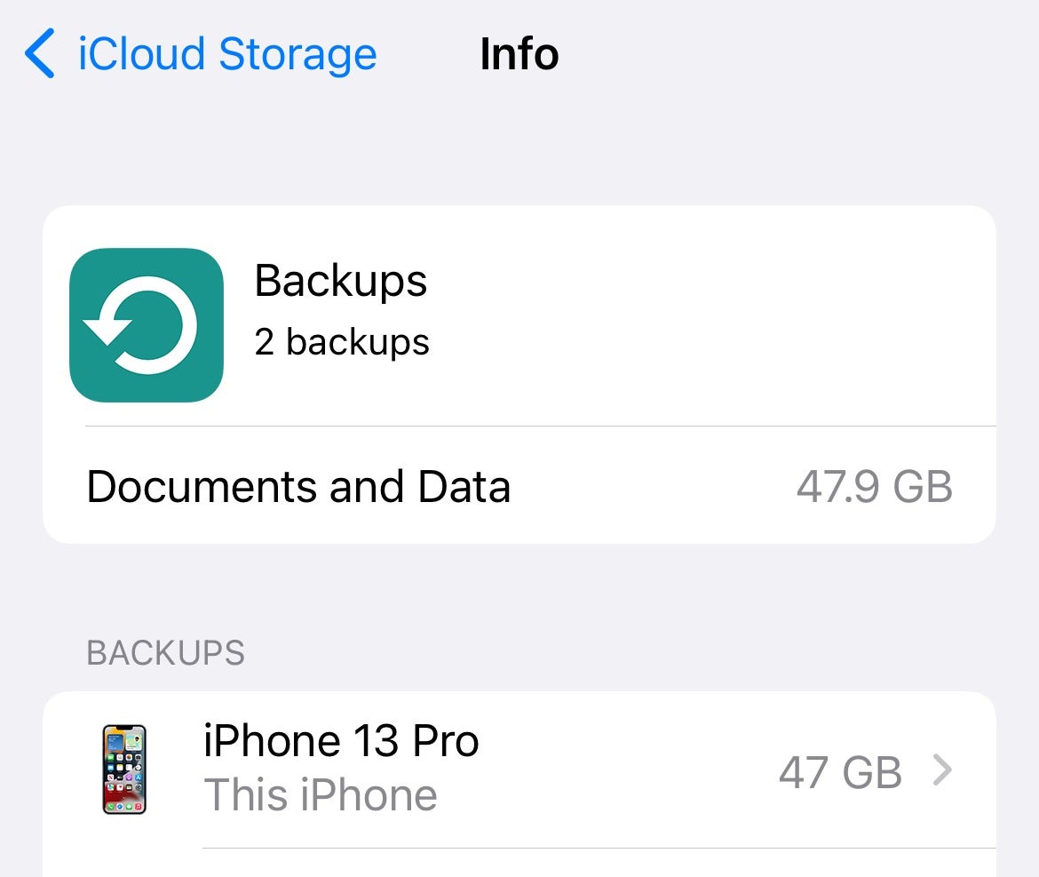 iOS Backup restore
