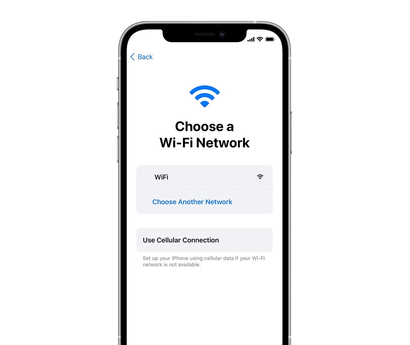 iOS Wi-Fi Network select setup
