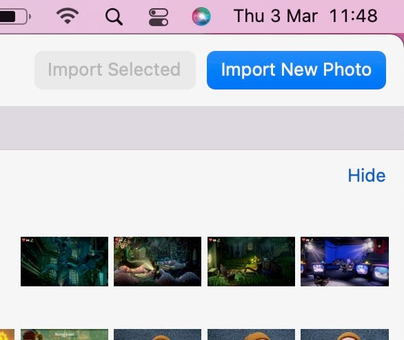 Foto-App Neues Foto importieren
