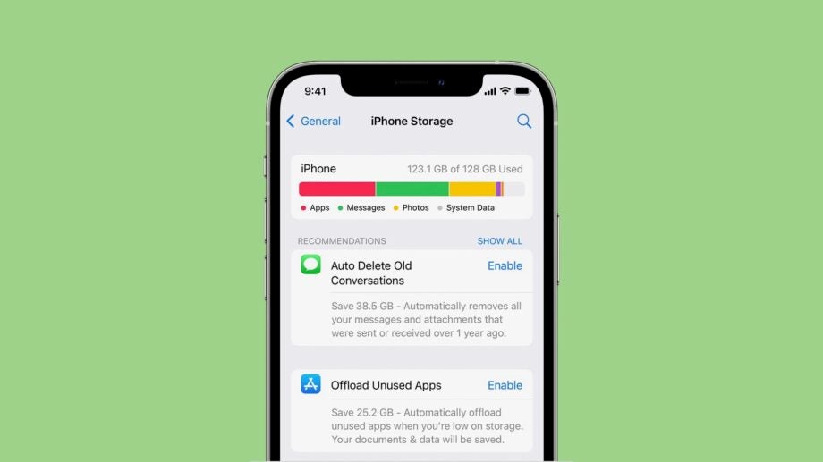 iPhone Storage check iOS