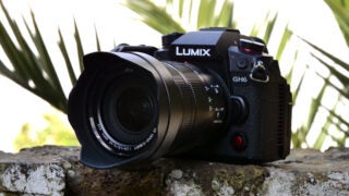 A front on view of the Panasonic Lumix GH6