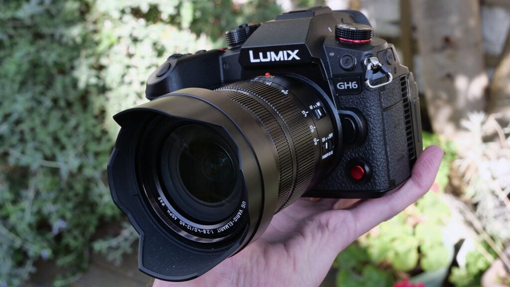 Holding the Lumix GH6 in hand
