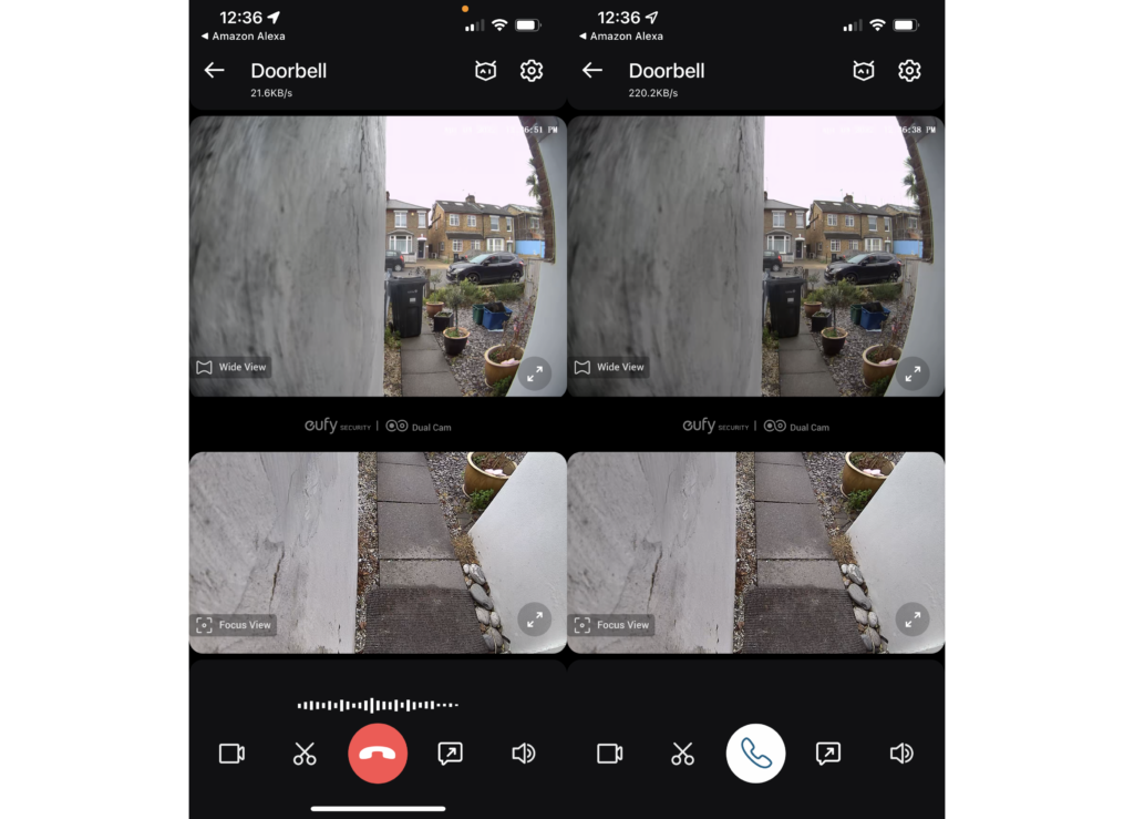 Eufy Video Doorbell Dual live view