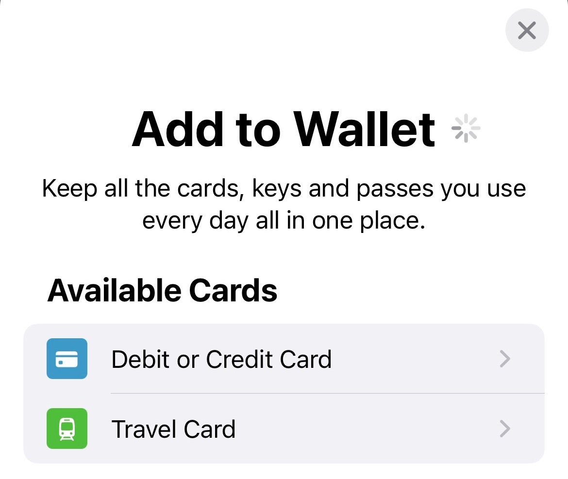 Apple Pay add to Wallet