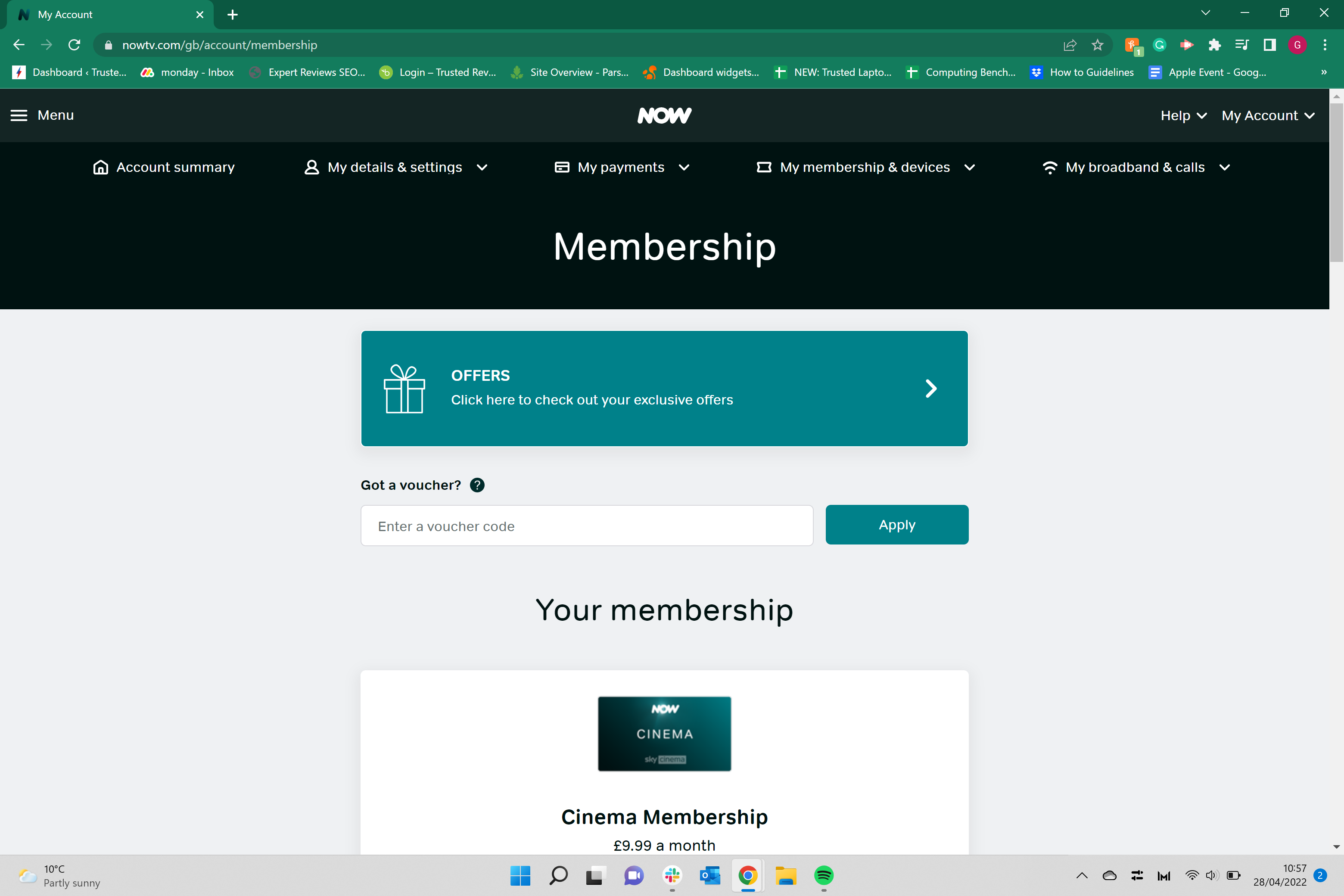 Click on the Cancel membership button