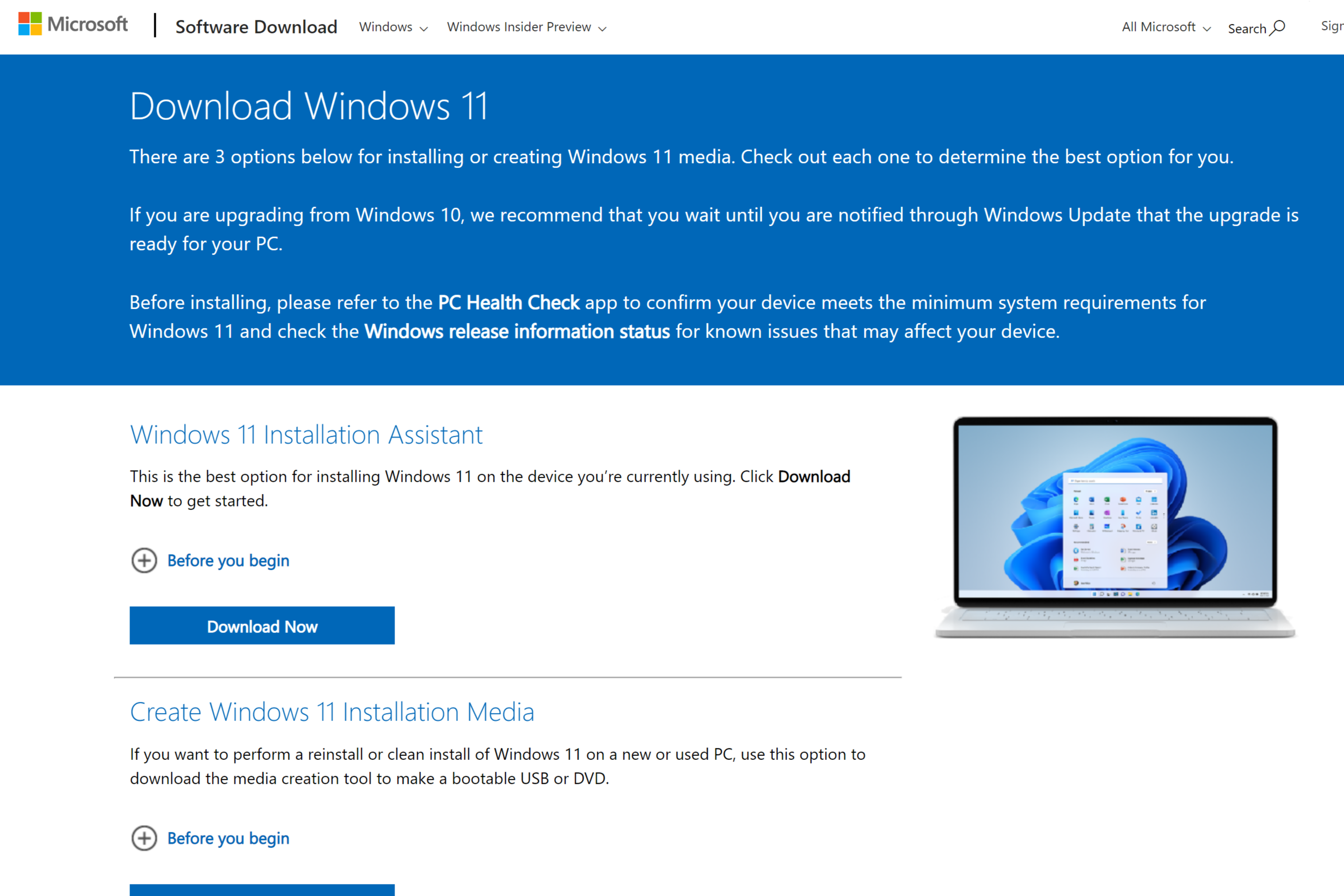 Visit the Microsoft website to check out Windows 11