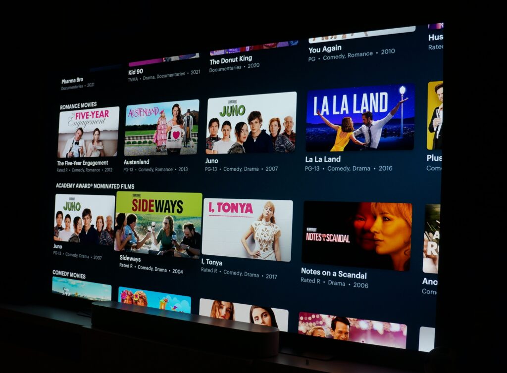 Hulu streaming categories