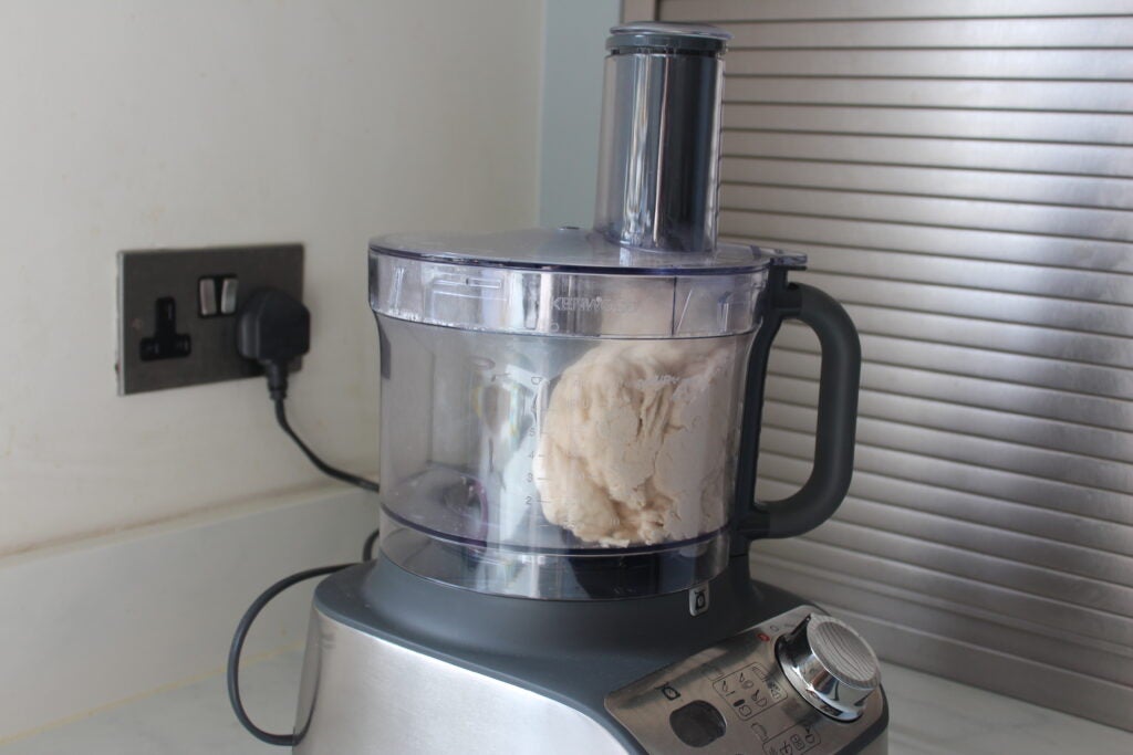 Dough being mixed in the Kenwood Multipro express