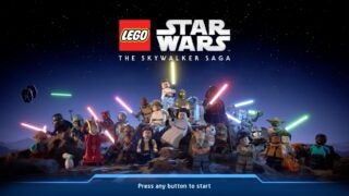 The title screen for Lego Star Wars: The Skywalker Saga