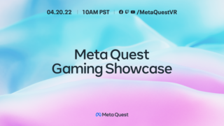 The poster for the Meta Quest Gaming Showcase in pink and blue