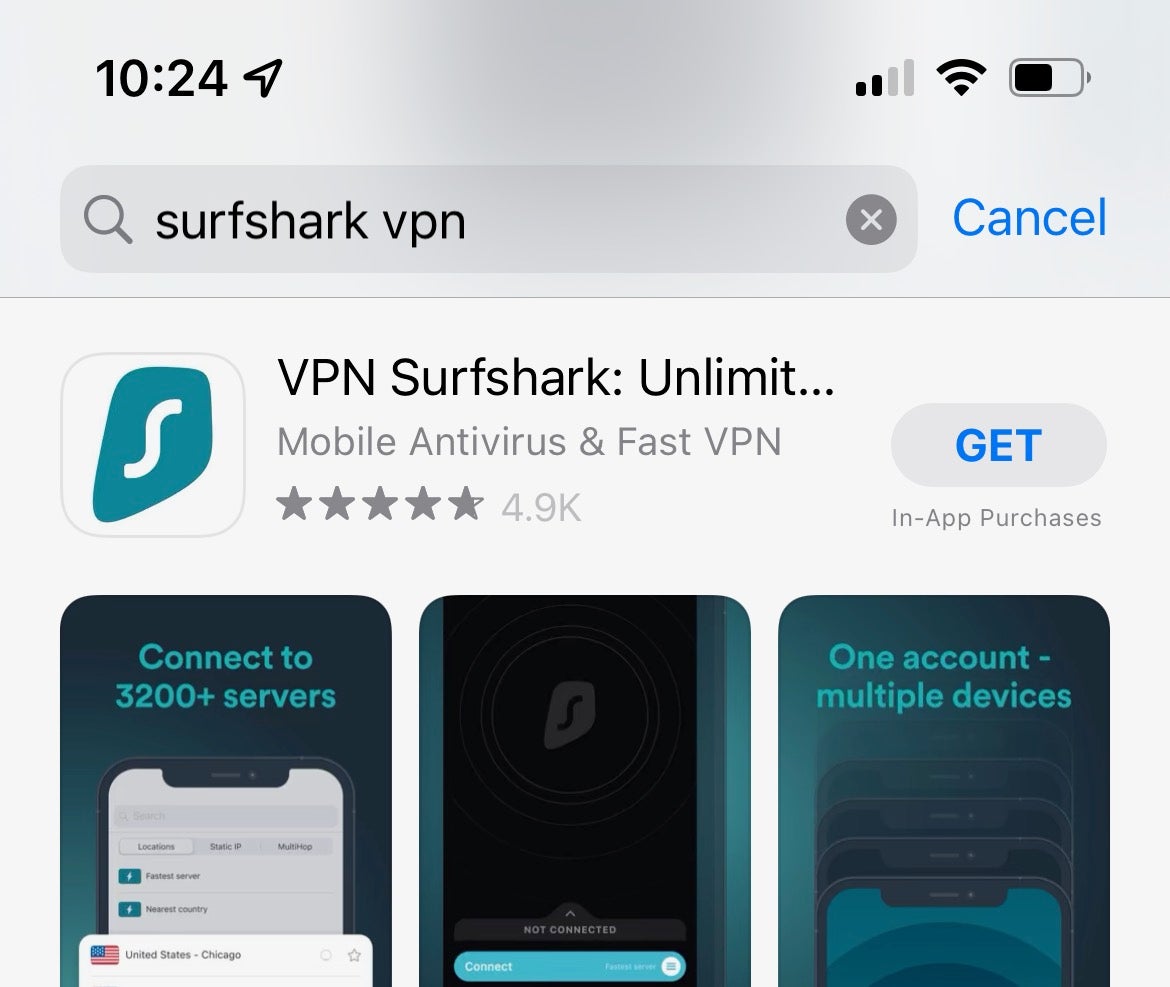 Surfshark VPN iPhone download