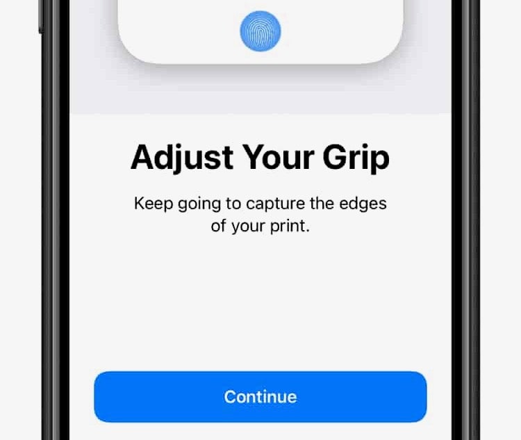 Touch ID Adjust Your Grip