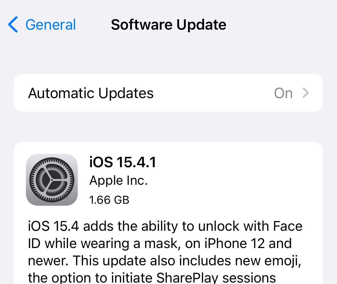 Software Update iOS install