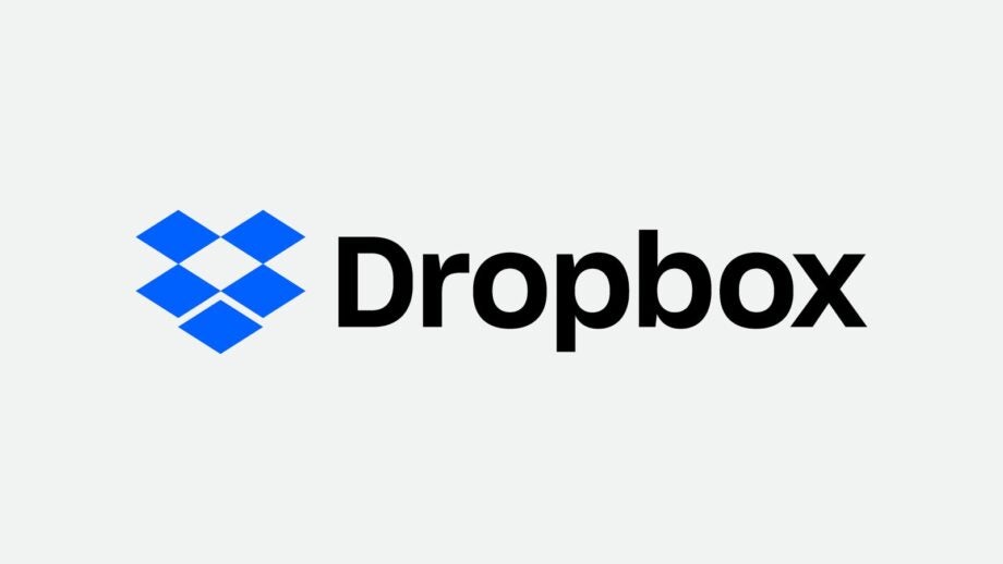 The dropbox logo in blue and off white