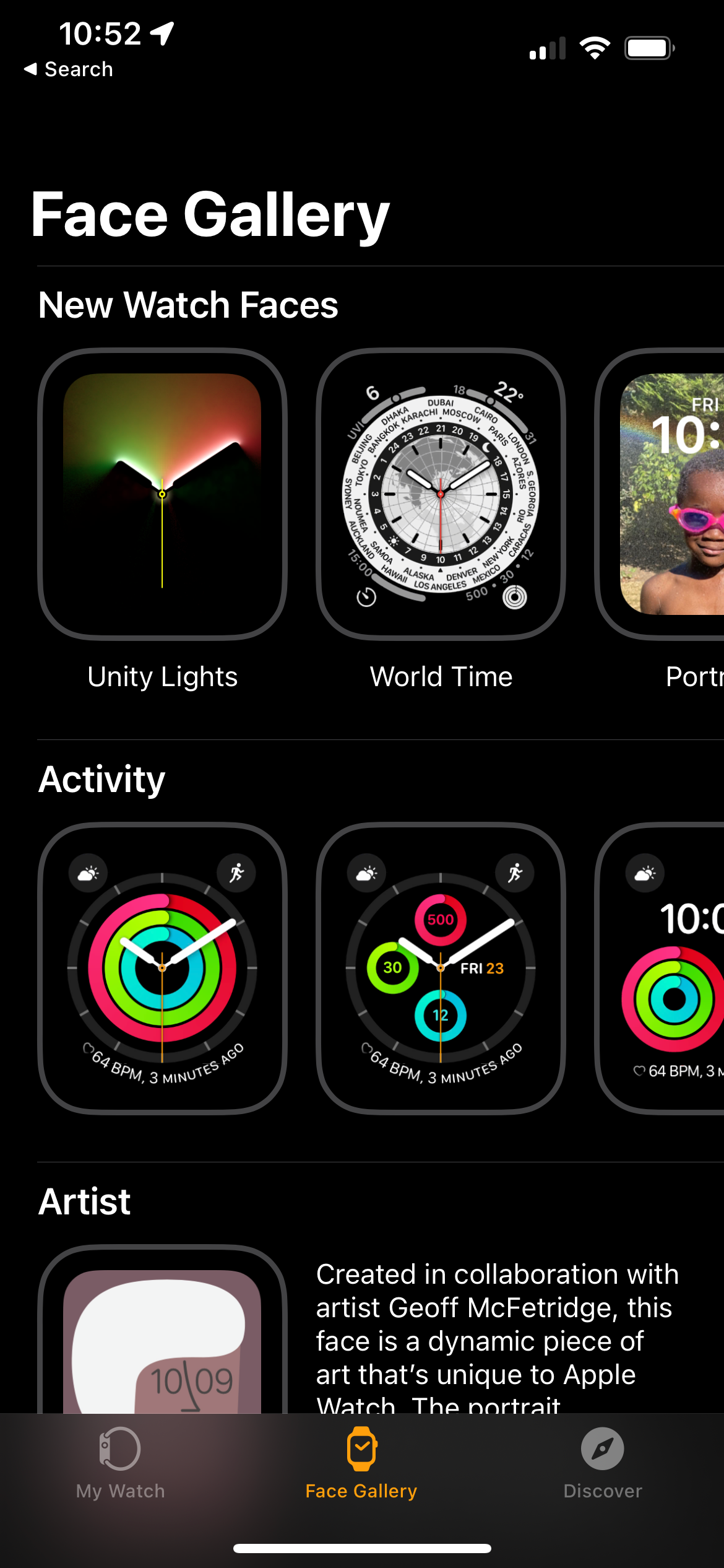 Find a new watch face that you like