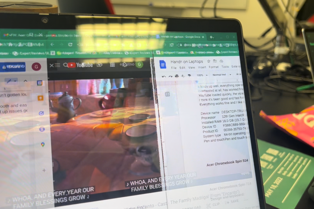 YouTube glithcing issues on the Acer Chromebook Spin 714