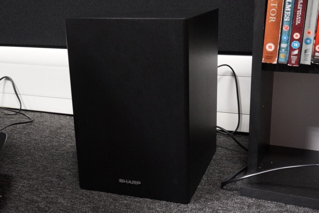 Sharp HT-SBW202 subwoofer next to wall