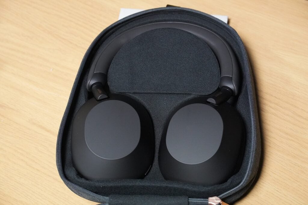 Sony WH-1000XM5 headphones in case