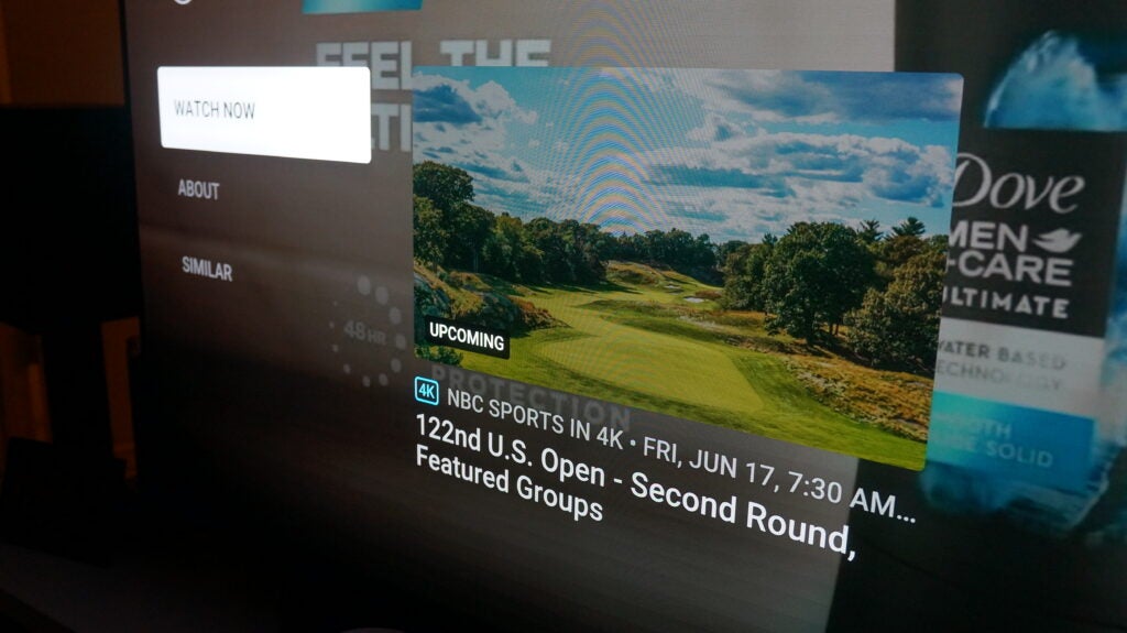 YouTube TV 4K Golf Preview