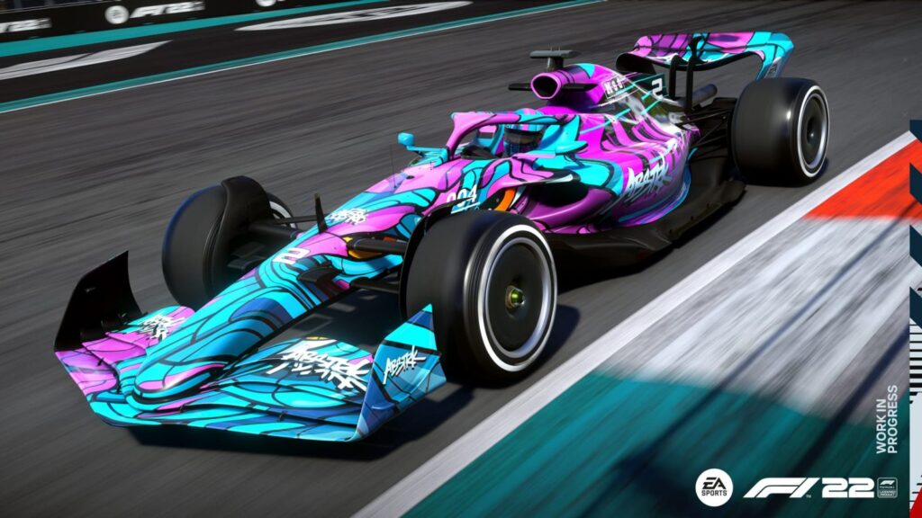 f1 2022 ea came a purple car