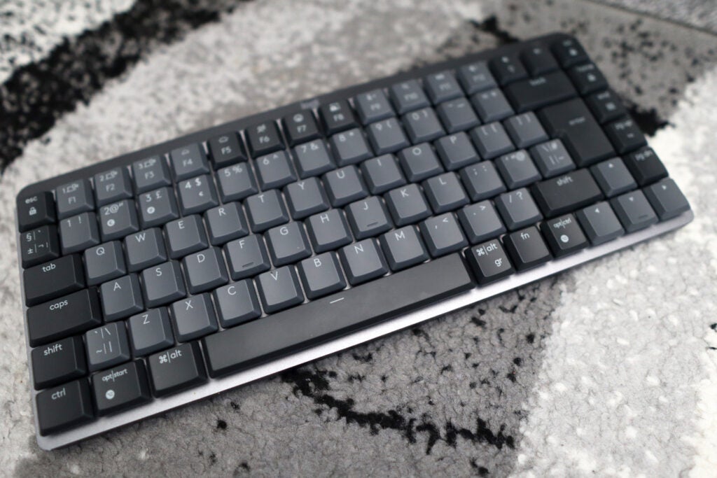 The Logitech MX Mechanical Mini Keyboard viewed from above