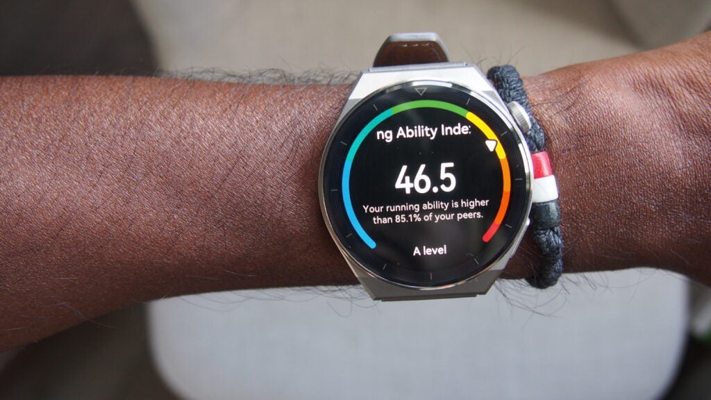 The running tracker on the Huawei Watch GT 3 Pro