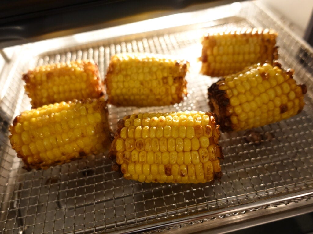 Corn cooked in the Cuisinart Air Fryer