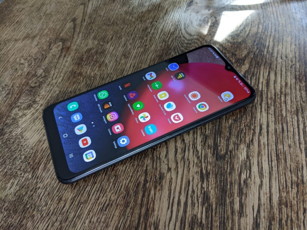 Samsung Galaxy A02s showing home screen