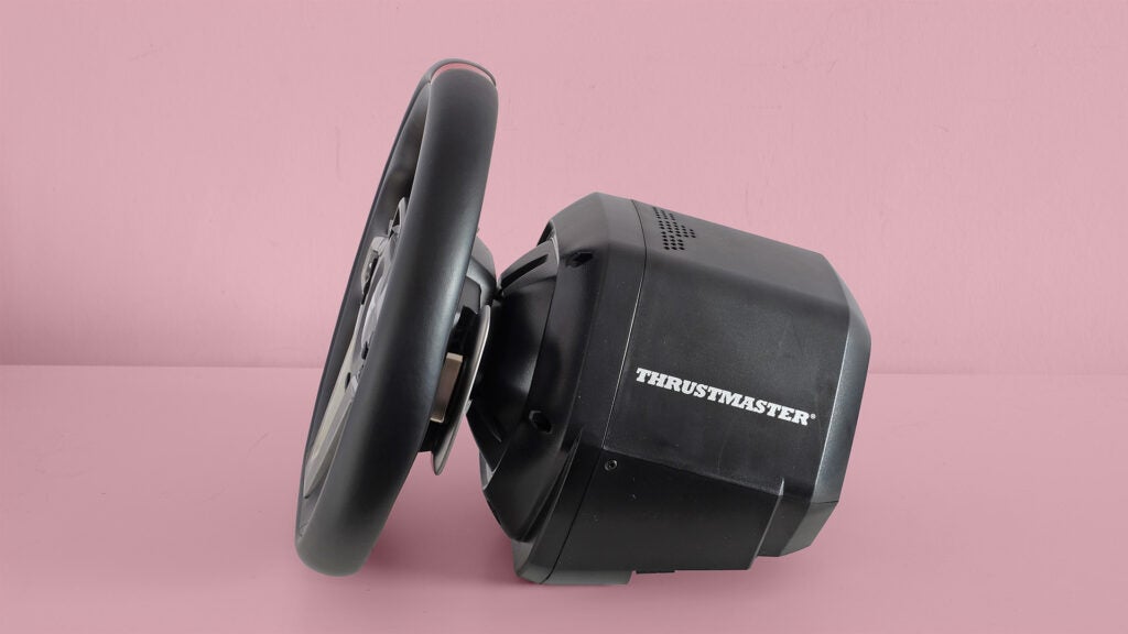The Thrustmaster T248 viewed from the side