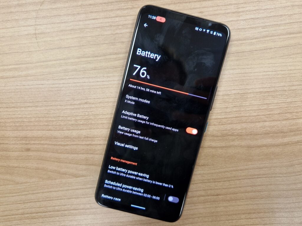 Asus ROG Phone 6 battery screen