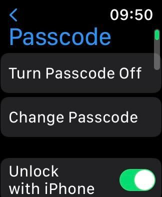 Click the change passcode button