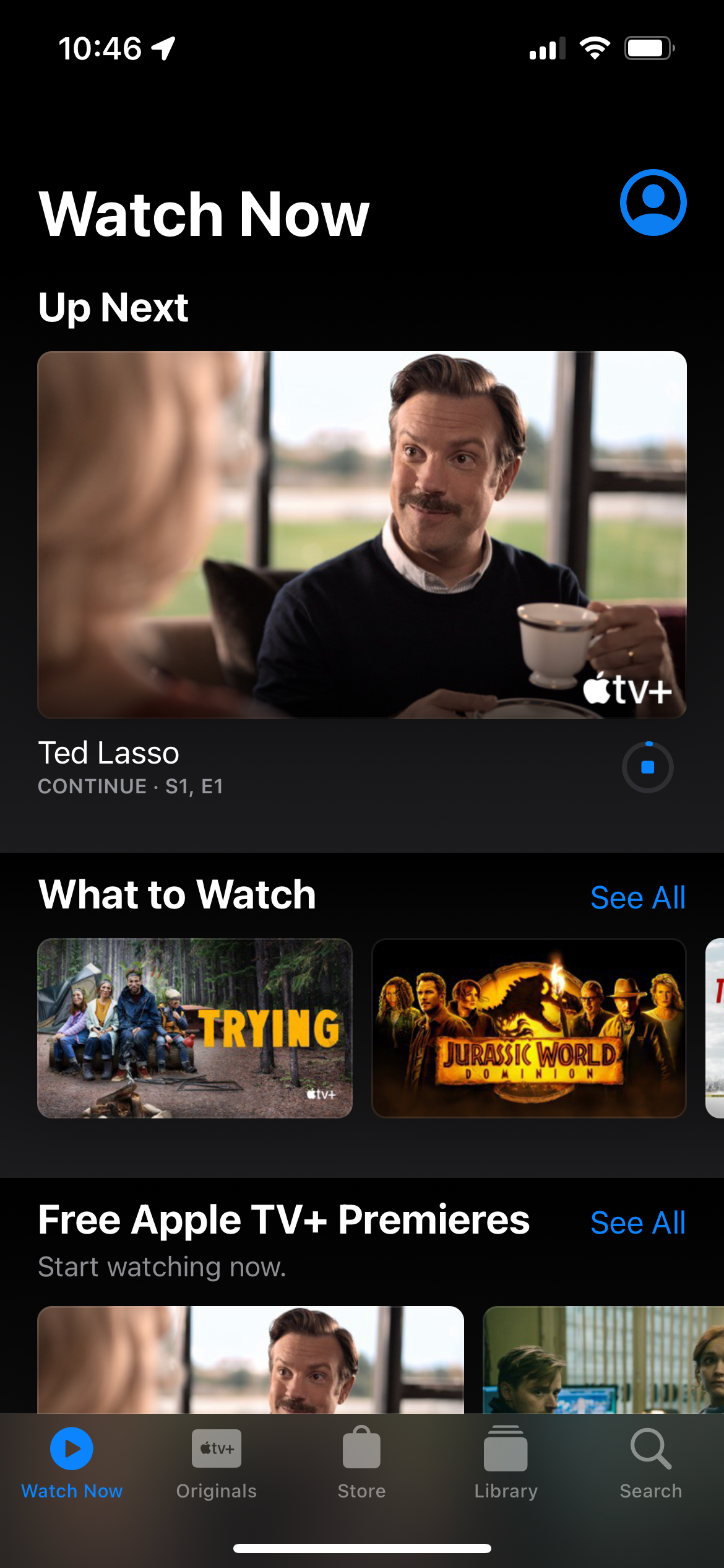 Downloading screen on Apple TV Plus