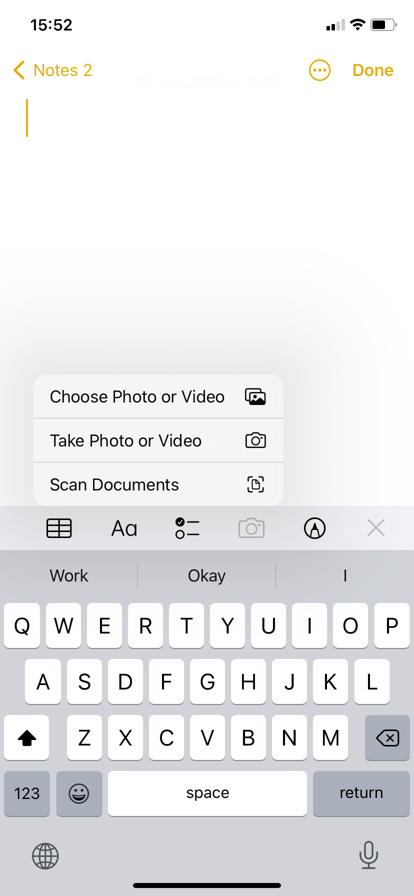 How to scan documents in the iPhone Notes app