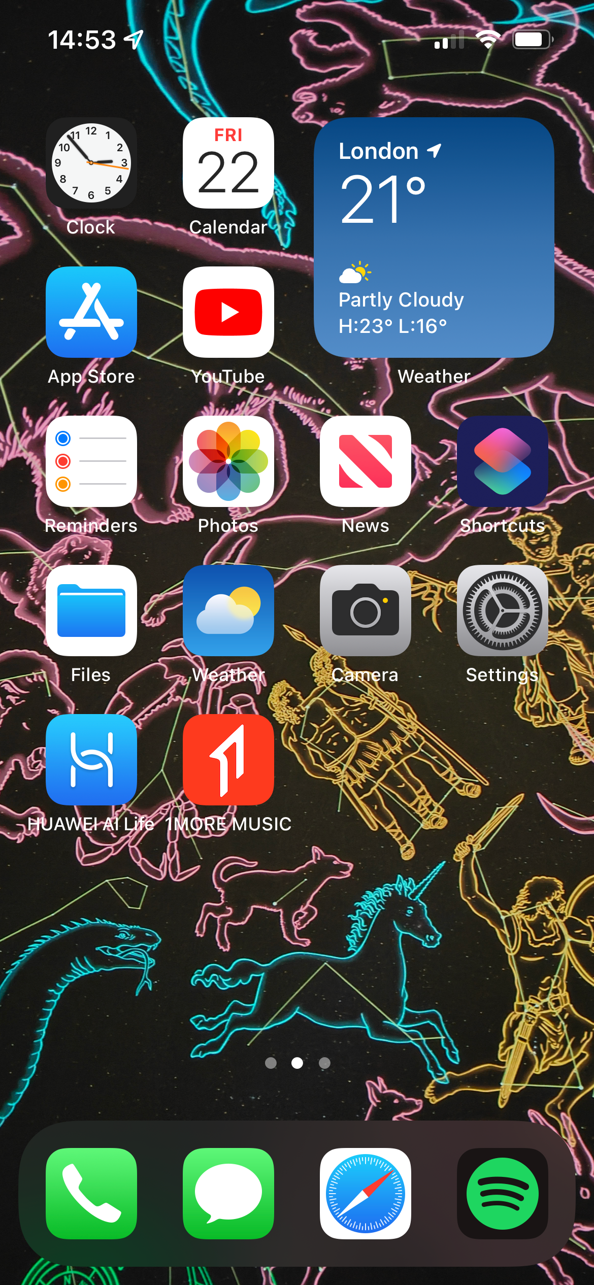 The homescreen of my iphone