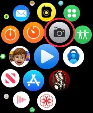 Find the Camera Remote app in apple watch