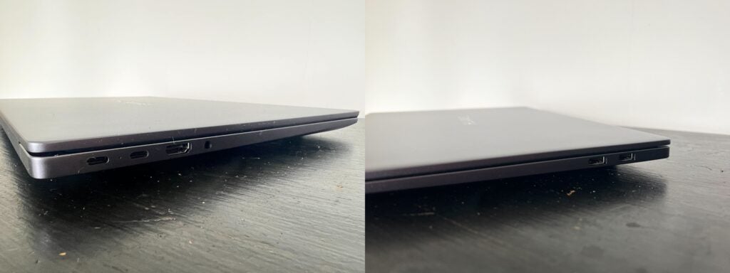 Рядом с портами на Huawei MateBook D 16