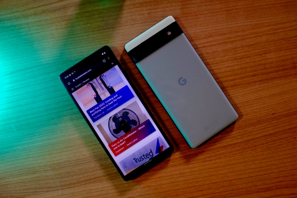 The front and back of the Pixel 6a