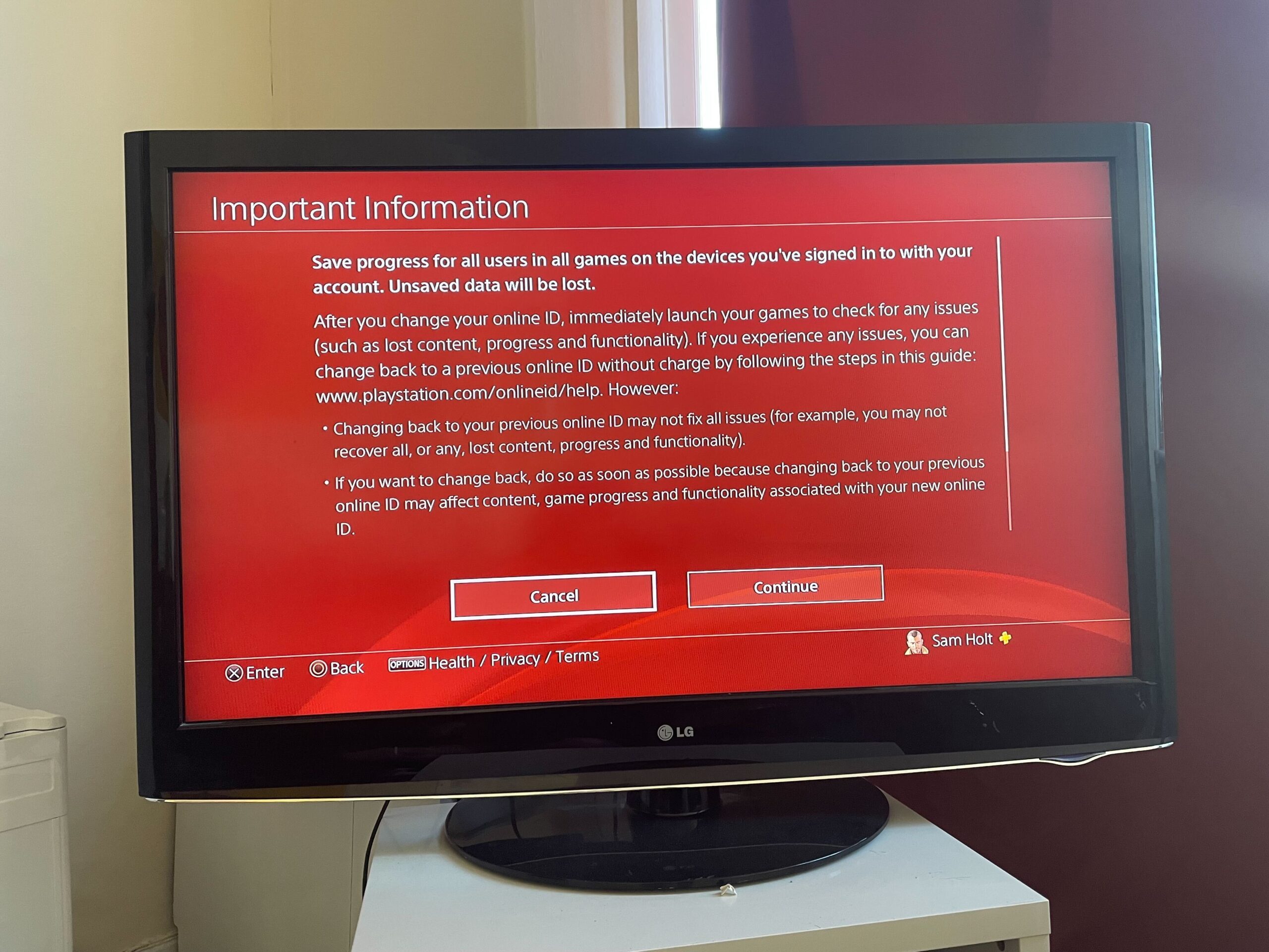 terms and conditions of online id on ps4