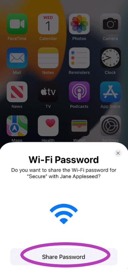 How to share Internet passwords on iPhone