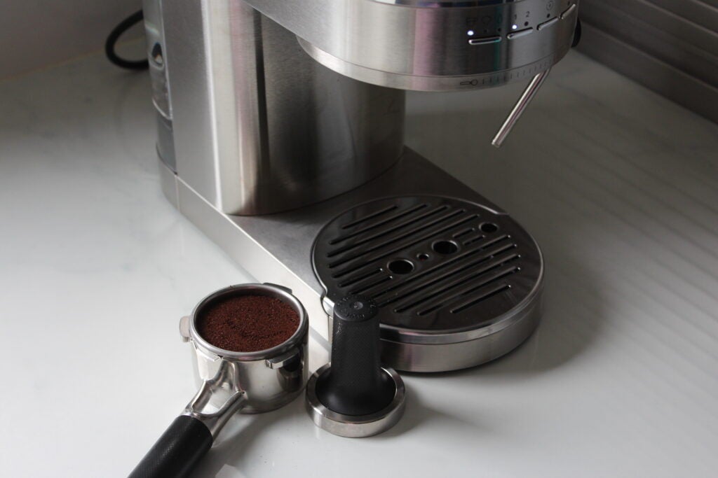 Coffee grounds in the KitchenAid Artisan Espresso Machine