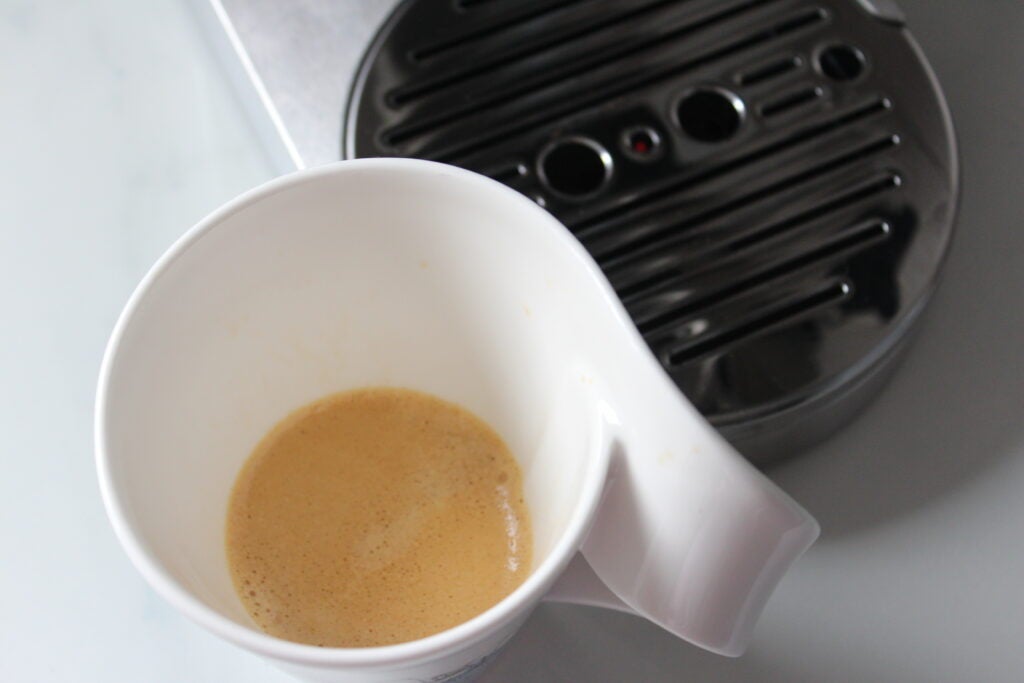 Espresso made in the KitchenAid Artisan Espresso Machine