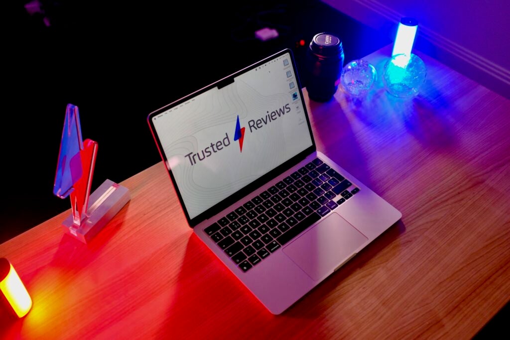 The MacBook Air with TR logo