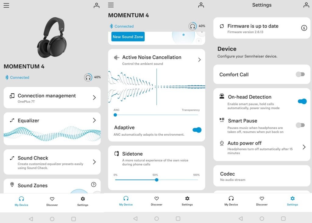 Sennheiser Momentum 4 Wireless smart control app