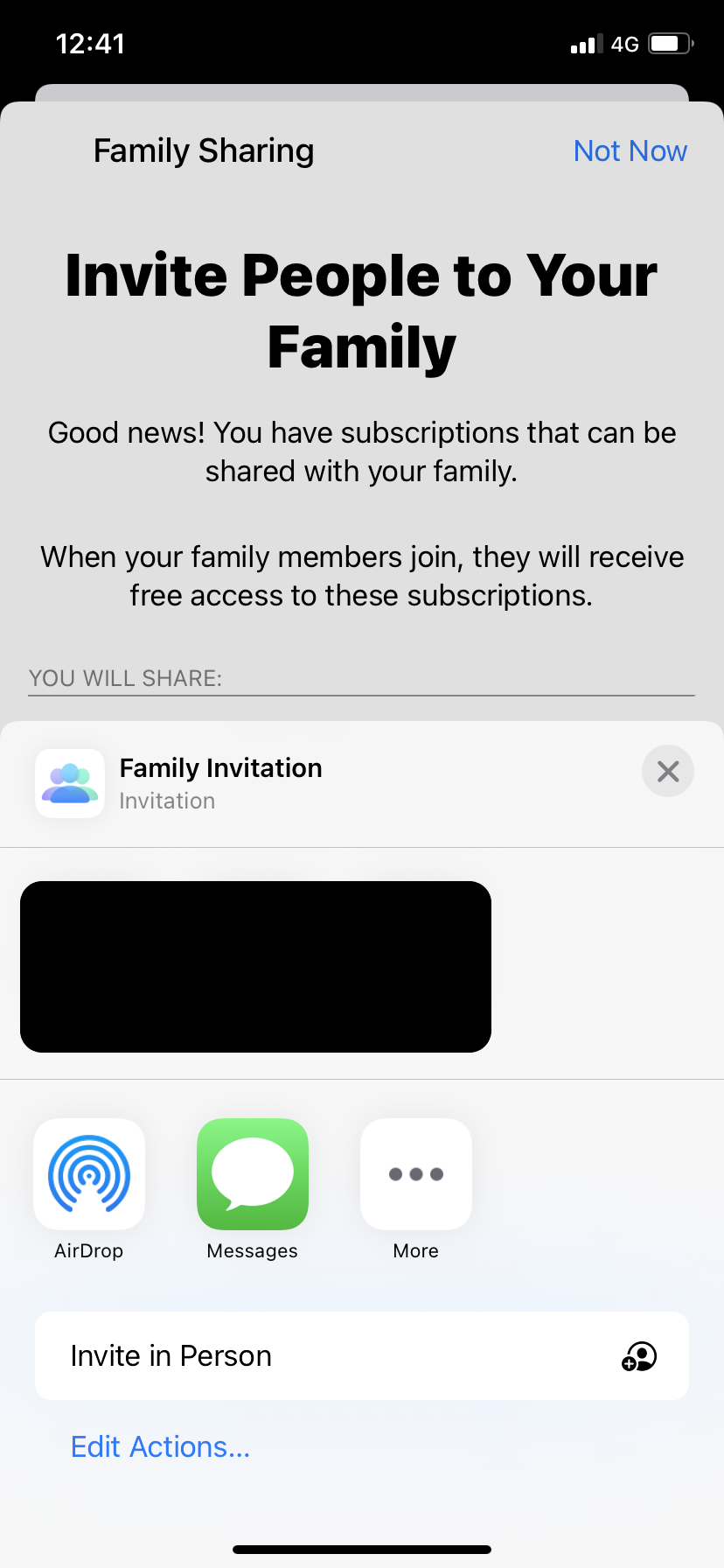 how to set up ios family sharing