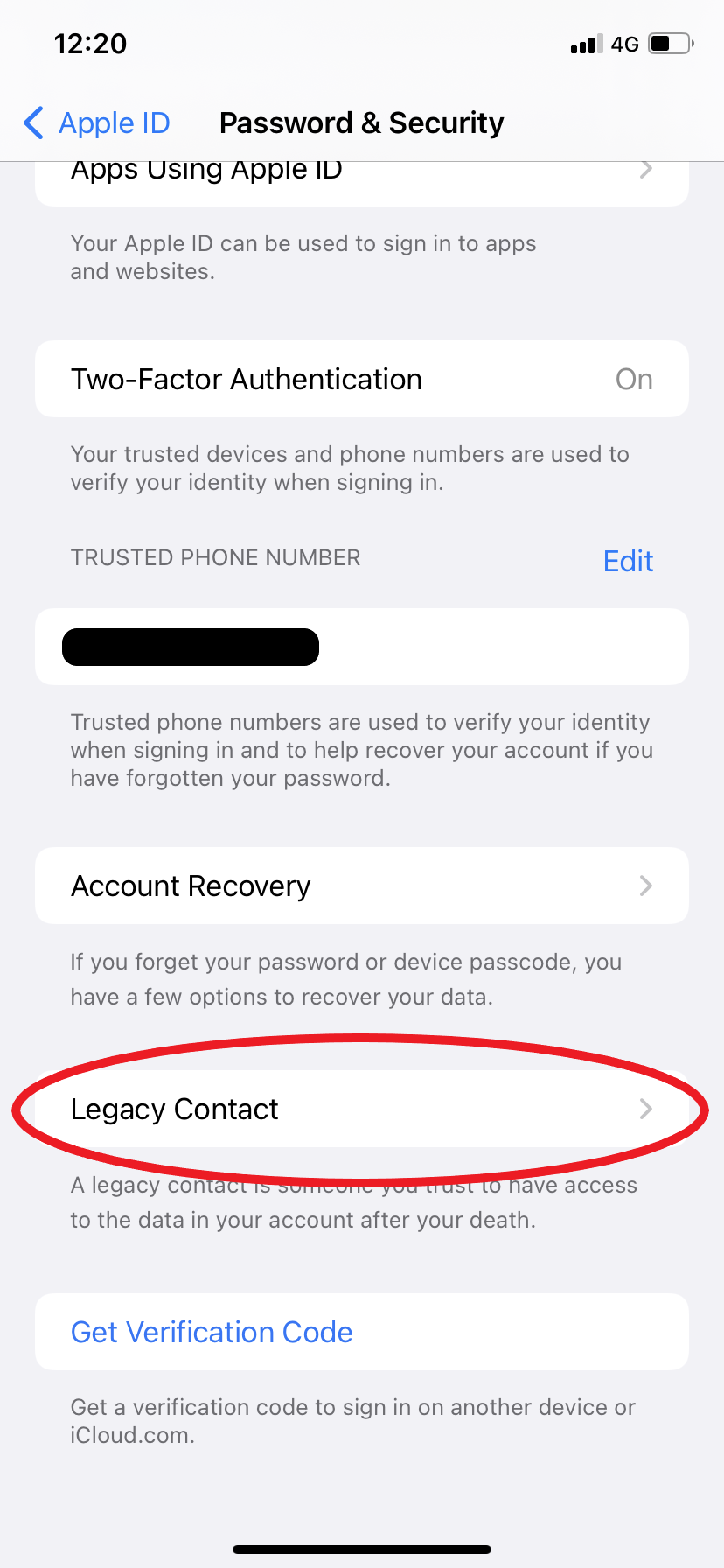 how to set up the iOS Digital Legacy